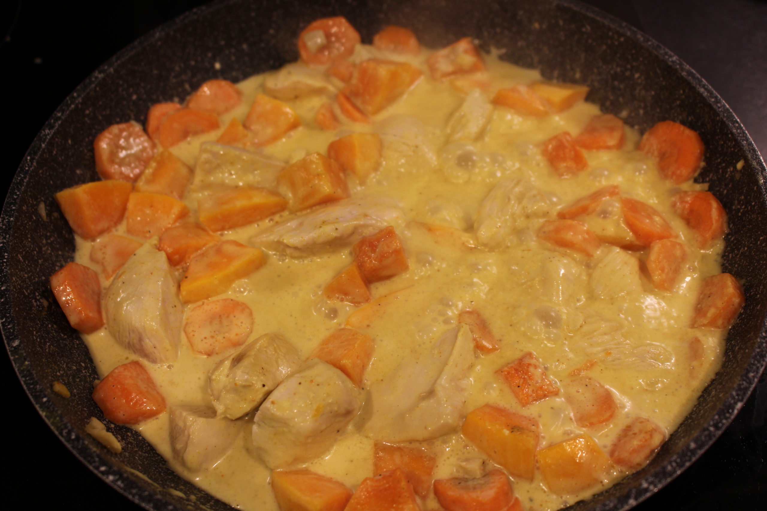 Butternut squash chicken curry